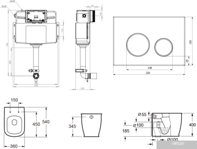 Унитаз Lavinia Boho Relfix Bell Pro Set 4 в 1 77060212
