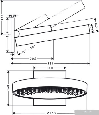 Hansgrohe Rainfinity 360 1jet 26230700 (белый матовый)