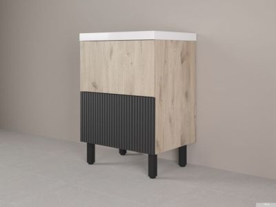 Style Line Тумба под умывальник Стокгольм ВЛДСП 60 2 ящика (напольная)
