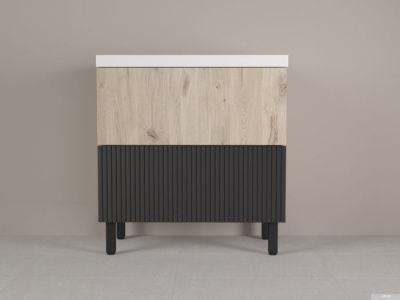 Style Line Тумба под умывальник Стокгольм ВЛДСП 80 2 ящика (напольная)