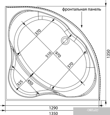 Ванна Aquanet Vitoria 135x135