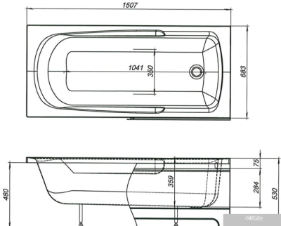 Ванна Aquanet Extra 150x70