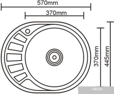 Кухонная мойка Sinklight 5745A (левая, матовая, глубина чаши 18 см, сталь 0.8)