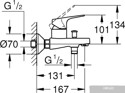 Смеситель Grohe BauFlow DN 15 23756000