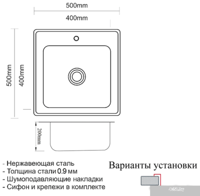 Кухонная мойка ZorG SZR-5050