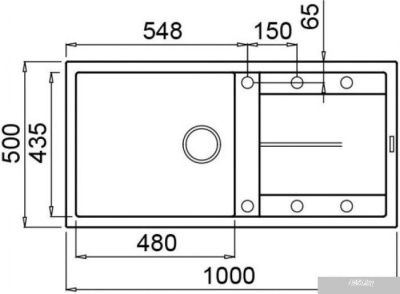 Кухонная мойка Elleci Unico 480 Bianco G68