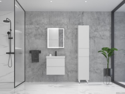 Style Line Тумба под умывальник Манхэттен 60 2 ящика (подвесная, белый)