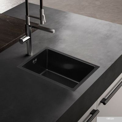 Кухонная мойка Melana ProfLine D5138HB (сатин графит, глубина 22 см, сталь 1.2 мм)