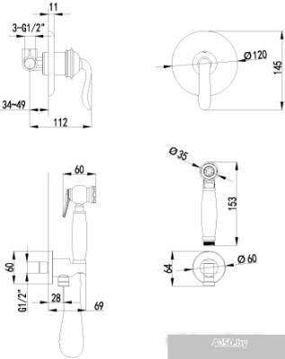 Смеситель Lemark Brava LM4719G