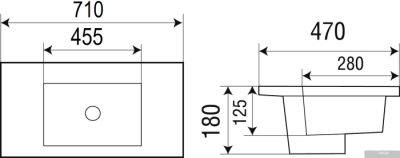 Умывальник WeltWasser Deilbach 7506-70 MT-BL
