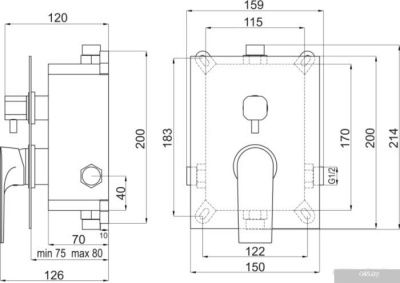 Ferro Algeo Square BAQ7P2BOX