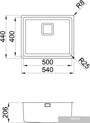 Кухонная мойка Elleci W-Square 500 Inox