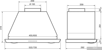 Elikor Врезной блок S4 52Н-700-Э4Д (нержавеющая сталь)