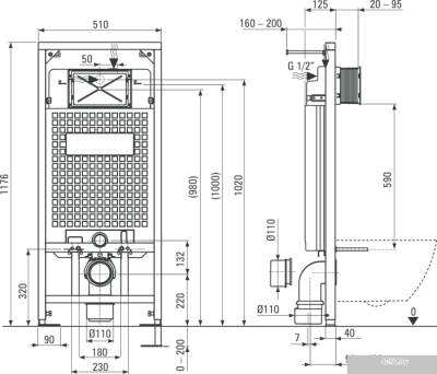 Унитаз Deante Vital CDVS6WPW
