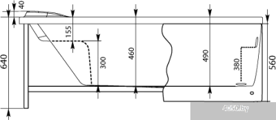 Ванна Aquanet Palma 170x100 L