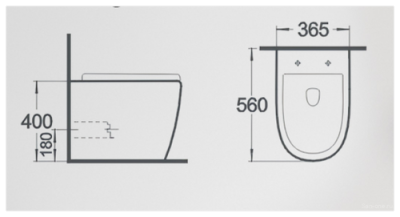 Унитаз Gid TRS-269Bm (черный матовый)