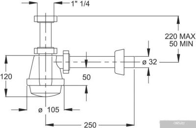 Сифон Bonomini 1370CP54B0