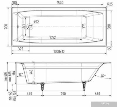 Wotte Forma 170x70 БП-э00д1468