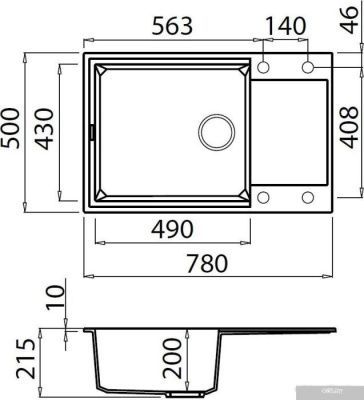 Кухонная мойка Elleci Easy 310 Espresso 78