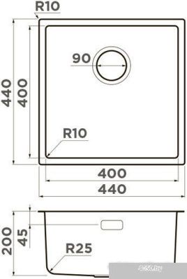 Omoikiri Tadzava 44-U/I-LG Ultra (светлое золото)