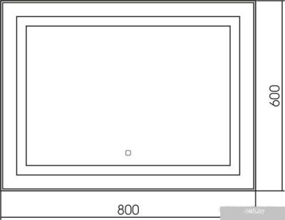 Silver Mirrors Саурон 80x60 LED-00002509