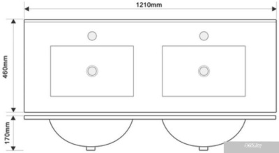 ЗОВ Тумба с умывальником Лира 120 L120MW0MAGVA-OL120 (адриатик)