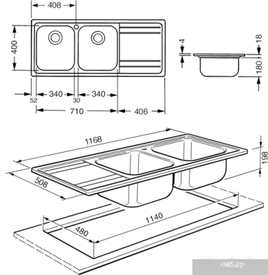 Кухонная мойка Smeg LE116D