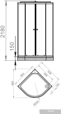 Domani-Spa Delight 88 (белый/сатин/матированное стекло)