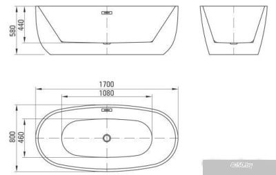 Ванна Deante Alpinia KDU 017W 170x80