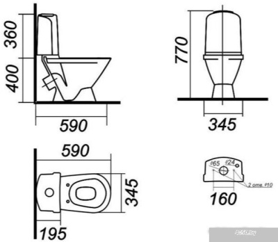 Унитаз Sanita Luxe Classic DM CSCSLCC01040611