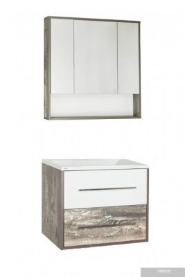Style Line Шкаф с зеркалом Экзотик 80