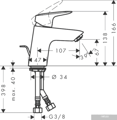 Смеситель Hansgrohe Logis 70 71070000