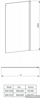 Душевая стенка Deante Hiacynt 80 KQH 032S (хром/прозрачное)