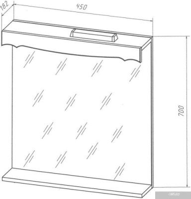 Бриклаер Зеркало Кантри 45 (бежевый дуб прованс)