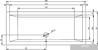 Ванна Riho Lugo 190x80 BT04 (без ножек)