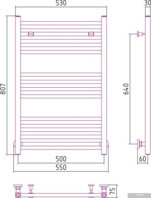 Полотенцесушитель Сунержа Модус 800x500 30-0250-8050
