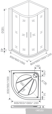 Душевой уголок Good Door Infinity R 120x80 (матовое/хром)
