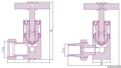 Сунержа 3D левый (крест) G 1/2 НР х G 3/4 НГ 00-1410-1234