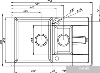 Кухонная мойка IDDIS Vane G V16B785i87