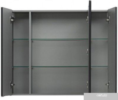 Aquanet Шкаф с зеркалом Алвита 100 00240113 (серый антрацит)