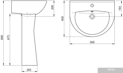 Пьедестал для умывальника Santeri Воротынский 136017S0000B0 (белый)