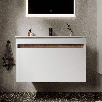 Sancos Тумба под умывальник Smart SM80W (белый глянец)