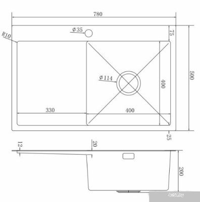 Mixline Pro 551878 правый (сатин, с сифоном)