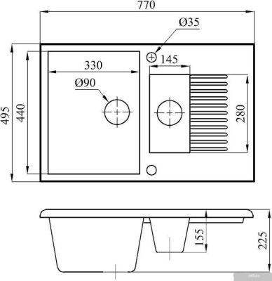 БелЭворс Forma L (бежевый, без сифона)