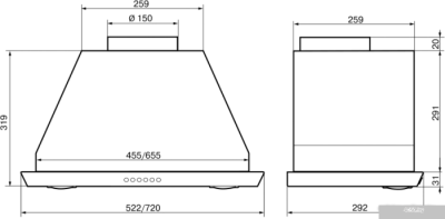 Elikor Врезной блок 72Н-1000-Э4Д (нержавеющая сталь)