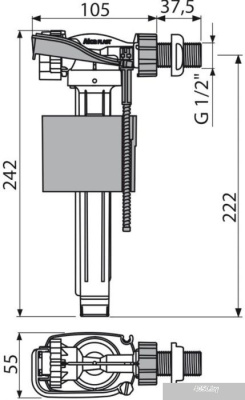 Впускной клапан Alcaplast A150-1/2