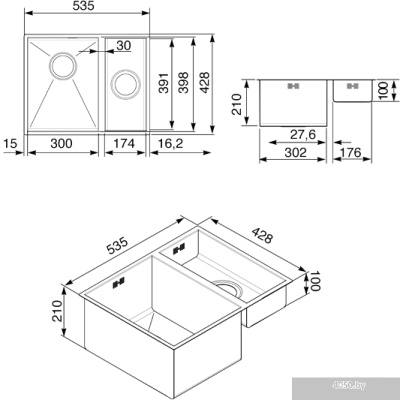 Кухонная мойка Smeg VSTQ3020