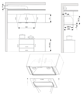 Кухонная вытяжка Exiteq EX-1446 (нержавеющая сталь)