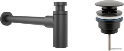 Wellsee Drainage System 182105003 (сифон, донный клапан, матовый черный)