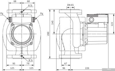 Насос Wilo TOP-S 65/7 2-SPEED (1~230 V, PN 6/10)